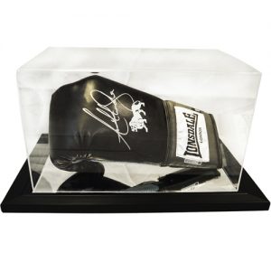 Anthony Joshua Signed Glove in an Acrylic Case - Black Lonsdale