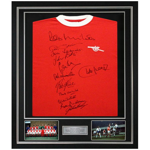 Arsenal 1971 Deluxe Framed Home Shirt signed by 12