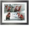 Carl Fogarty & Jamie Witham Dual Signed Framed Photo Montage