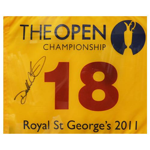 Darren Clarke Signed 2011 Open Championship Flag