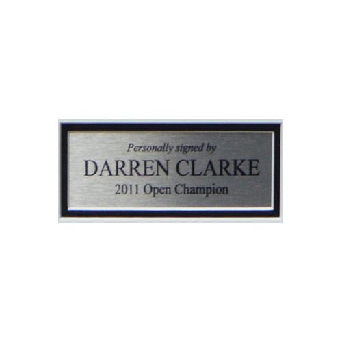 Darren Clarke Framed Signed 2011 Open Championship Flag