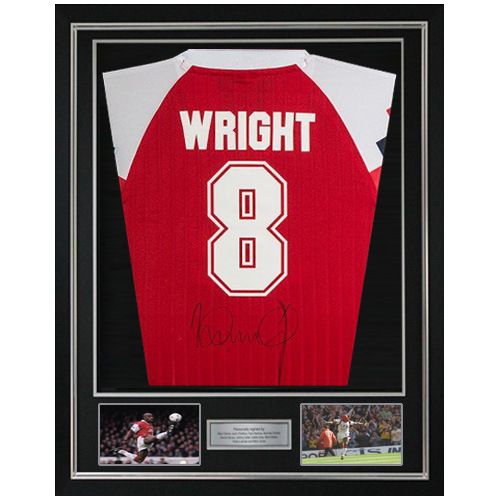 Ian Wright Deluxe Framed Signed Arsenal Shirt