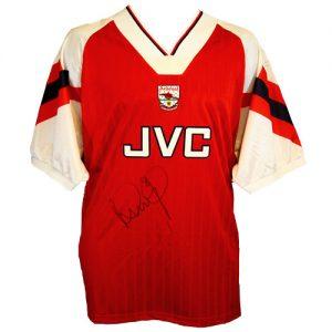 Ian Wright Front Signed Arsenal Shirt