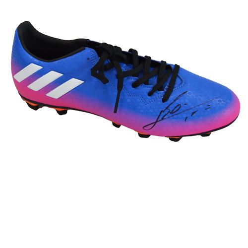 Lionel Messi Signed Football Boot (Purple Adidas 16.3) - Autograph It Now