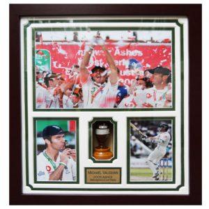 Michael Vaughan Framed Signed Replica Ashes Urn
