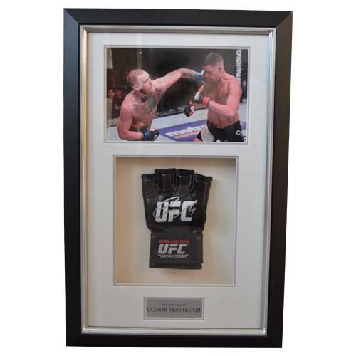 Conor McGregor Signed Autograph UFC Glove Custom Framed Shadow Box Suede Matted PSA/DNA Certified 