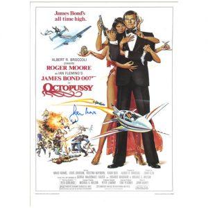 Roger Moore Signed James Bond Poster – “Octopussy”