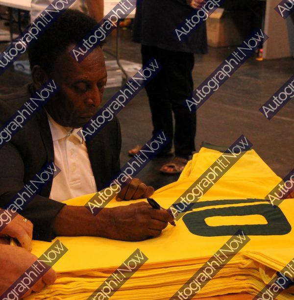 Pele signed brazil shirt