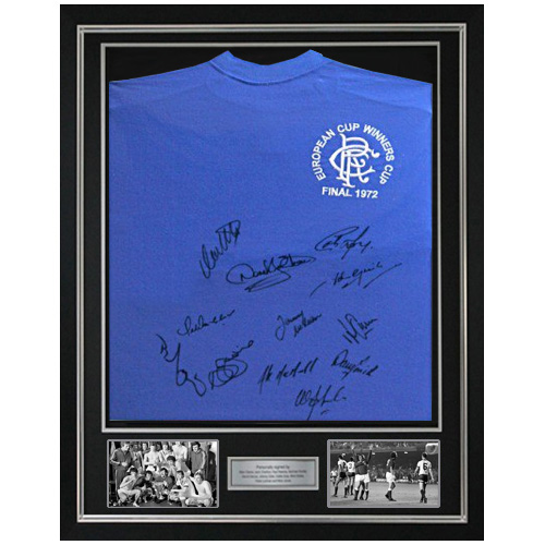 Rangers Deluxe Framed 1972 Shirt Signed by 12