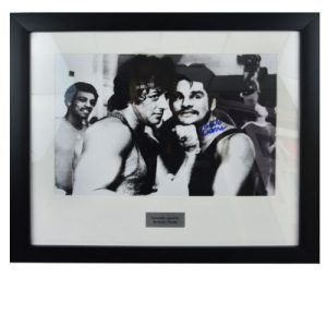 Roberto Duran Framed Signed Photo with Sylvester Stallone