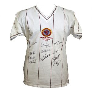 Aston Villa 1982 European Cup Winners shirt signed by 11