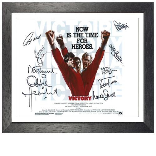 Escape to Victory Framed Photo Signed by 9