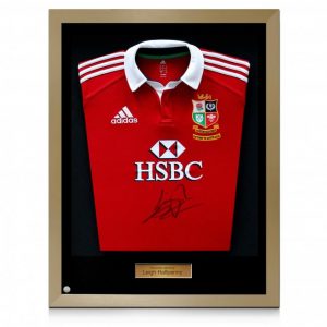 Leigh Halfpenny Framed Signed Lions Shirt