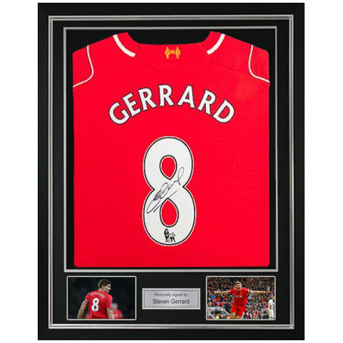 Steven Gerrard Framed Signed Liverpool 