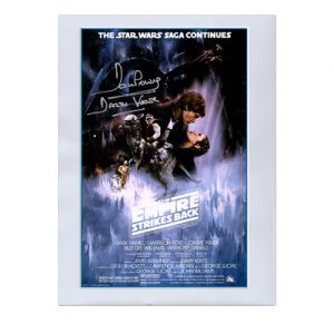 Star Wars Poster signed by Dave Prowse (Empire Strikes Back)