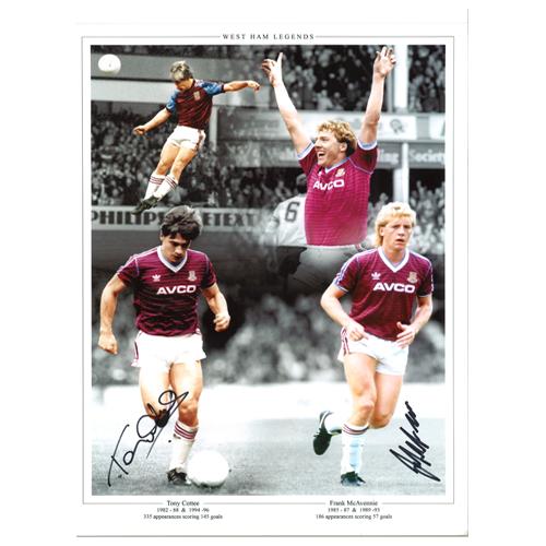 Tony Cottee & Frank McAvennie Dual Signed Photo Montage