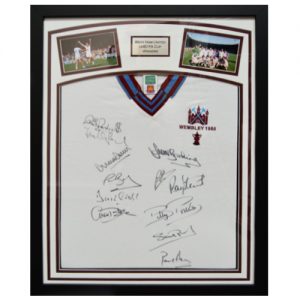 West Ham 1980 Framed Shirt Signed by 12