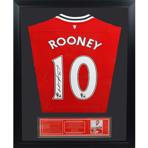 Wayne Rooney Framed Signed Manchester United Shirt