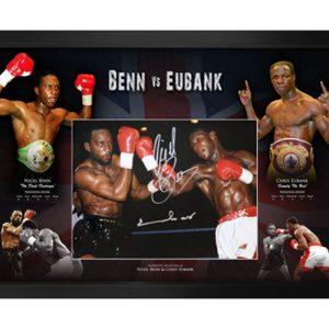 Exclusive Memorabilia Nigel Benn And Chris Eubank Dual Signed Boxing Photo