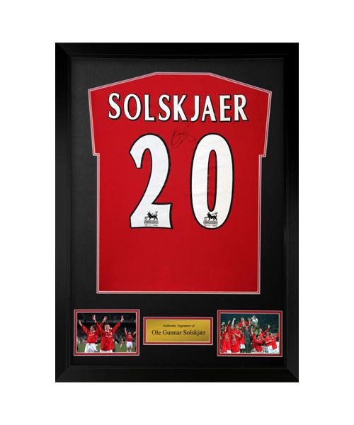 Ole Gunnar Solskjær Framed Signed Manchester United Shirt - Autograph ...